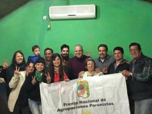 Marcelo Puella junto a compañeros y compañeras del FRENAP en Lezama. 20/10/2018