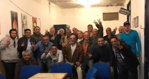 Marcelo Puella junto a militantes del peronismo de Mar del Plata 05/09/2018