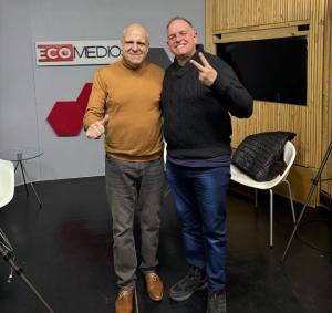 Marcelo Puella junto a Pablo Roma, periodista y conductor de Eco-Medios (16/08/2025)